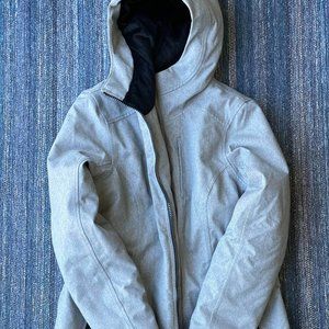 Athleta Warm Winter Coat - Grey Cascades Parka - Size Medium
